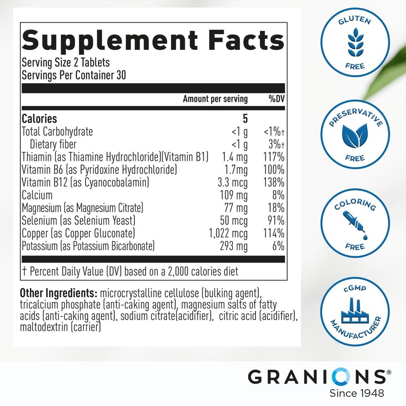 Granions Muscle Relaxant - Magnesium - B Vitamins - Copper