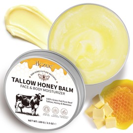 Beef Tallow Moisturiser – 100g Natural Face & Body Cream with Honey & Beeswax