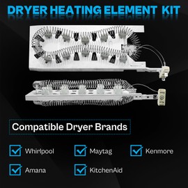 WED5620HW1 WED5100HW1 MED5500FW1 WED5100HC1 WED5500BW0 WED8500DC4 MED5630HW2 WED5500XW1 GEW9250PW1 MED6230HC2 WED5700AC1 WED6120HW1 Heating Element for Whirlpool Cabrio Kenmore Elite Maytag Dryers