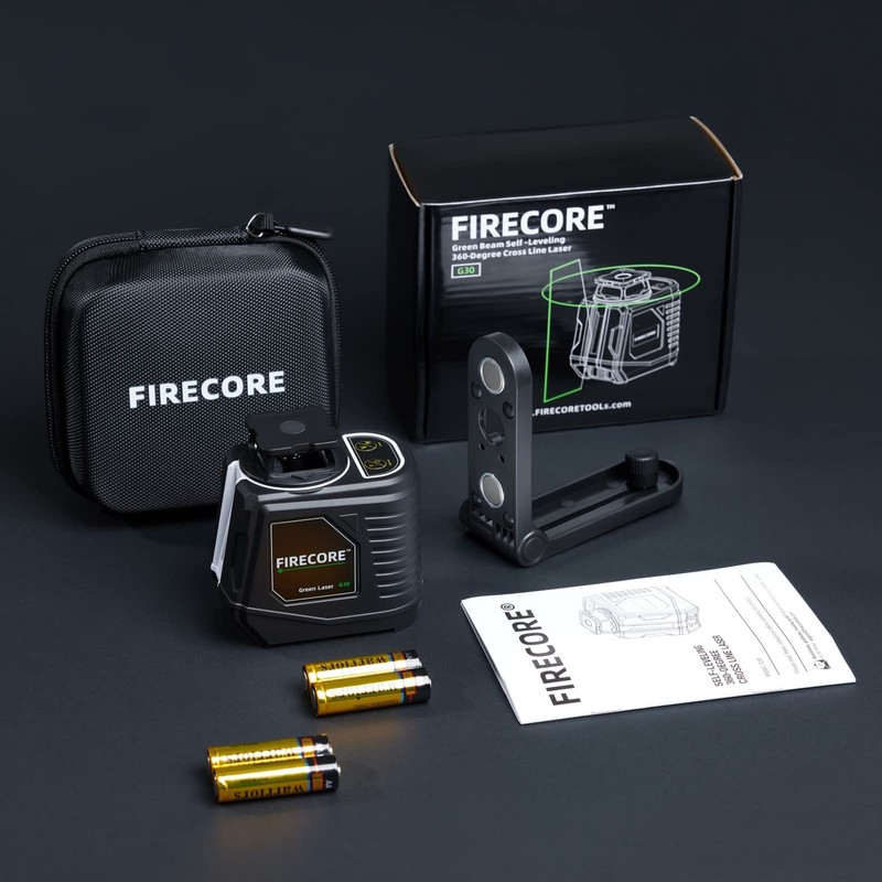 Firecore Laser Level 360 Self Leveling, 82 Ft Green 360°
