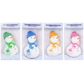Pullach Hof Pack of 4 Pocket Hand Warmers in Various Designs Available in Penguin Design Winter Motifs Gingerbread Man Hot Water Bottles Unicorns Snowmen Hedgehog Hearts Christmas Motifs