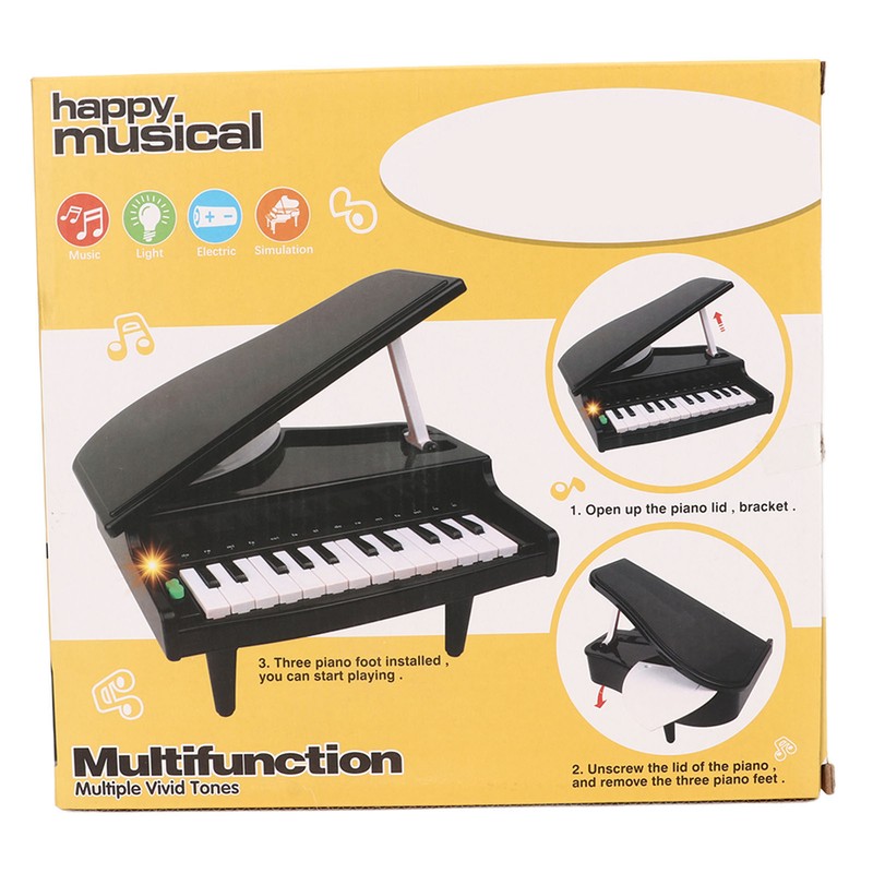 Kids Electronic Piano Toy Black Educational Piano Children Multifunctional Musical