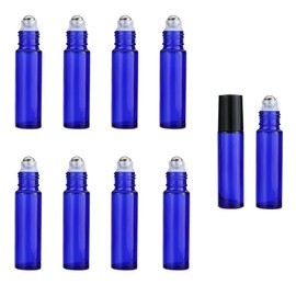 10 PCS Essential Oil Roller Bottles 10 Ml 1/3 Oz Refillable Roll On Bottles With Stainless Steel Roller Bottles
