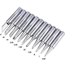 FEITA Solder Soldering Iron Tips 60W Replacement Tip for Hakko, Aoyue Soldering Station 936, 900M, 907, 933 Tools - 11Pcs