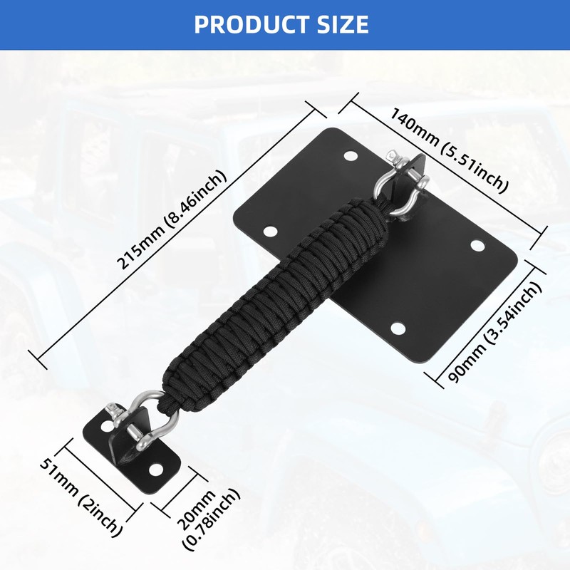 Alpha Rider Rear Door Check Strap Tailgate Stopper Limiter Removable