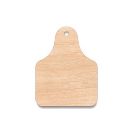 Unfinished Wood for Crafts - Cattle Ear Tag Product Tag - Large & Small - Pick Size - Unfinished Wood Hobby Farm Desk Door Office Room Item Price - Various Size, 1/8 Inch Thickness, 1 Pcs, 5 inch