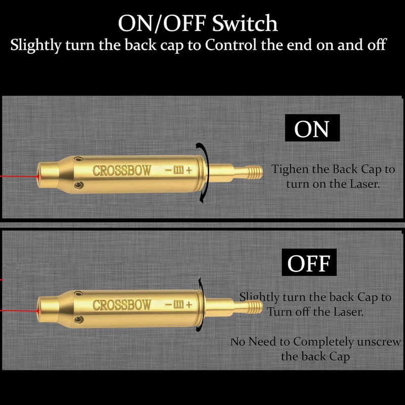 GOTICAL Archery Crossbow Bow Arrow Red Laser Sighting Tool Boresighter