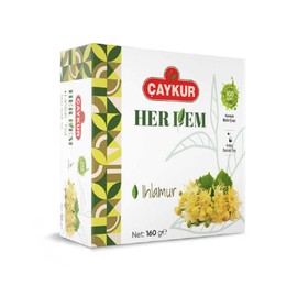 CAYKUR HerDem Herbal Tea Linden and Green Tea Mixed - 100 Tea Bags - 160g