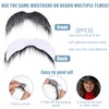 Glue-On Moustache Fake Beard Moustache for Halloween Grey