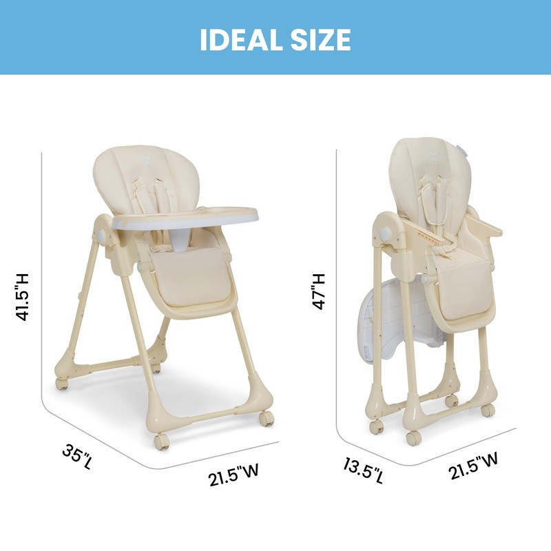 Delta Children Little Folks 2-in-1 SlimFold High Chair for Babies