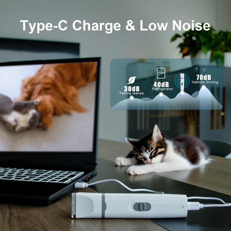 KIKETECH Dog Clippers for Grooming - Cordless Pet Nail Grinder