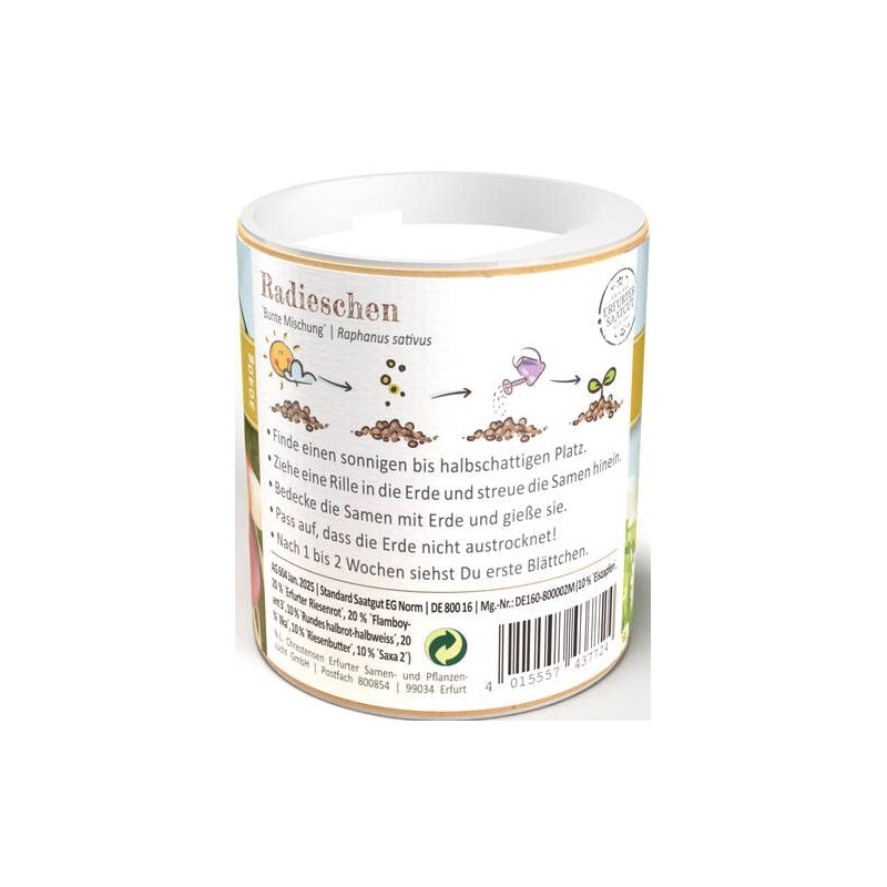 Garden Children's Radish Shaker Colourful Mix