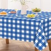 4 Pack Blue Gingham Tablecloths, Blue and White Checkered Tablecloths