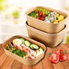 HOT BARGAINS 50 x 650ml Kraft Paper Disposable Food Container
