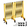 JTZFD 12.2FT Industrial Metal Expandable Barricade，Retractable Traffic Fence with Casters,