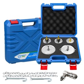 SMOTIVEPRO 5-Piece Master Cylinder Adapter Set, Professional Brake Bleeder Adapter Compatible with Most Pressure Brake Fluid Bleeder kit for Brake Fluid Filling