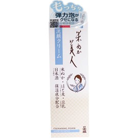 Nihonmori Rice Bran Beauty Facial Cleansing Cream 3.5 oz (100 g) (Unscented, Colorless)