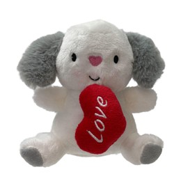 VFM - Valentines Soft Toy Dog Holding Love Heart Plush Toy Plush Toy Dog Cute Stuffed Animal,Plushie, Gifts for Birthday, Valentine's Day Christmas- Dog15cm