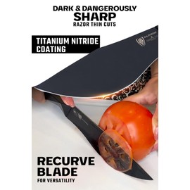 Dalstrong Barong Chef Knife - 7 inch - Shadow Black Series - Black Titanium Nitride Coated - Razor Sharp Utility - High Carbon 7CR17MOV-X Steel - Sheath - NSF Certified