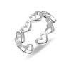 Silver Heart Rings for Women Adjustable Open Thumb Ring, Elegant Minimalist Heart Jewelry Gift for Her