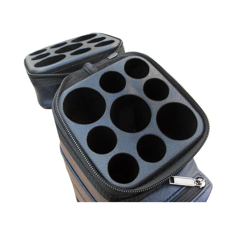 J&J New Champion Leather 3x6 Hard Pool Cue Case for
