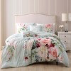 Bebejan Rose on Misty Green 100% Cotton 5 Piece Comforter