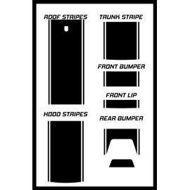 24" Racing Stripes with Pins Air Release Self Healing fits Dodge Challenger 2008 to 2022