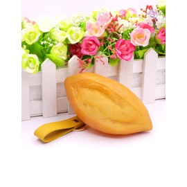 FUSMYE Cute Bread Coin Purse Pouch, Novelty Funny Wallet Gifts For Bread Lover women kids, Portable Small Storage Bag Key Bag, Realistic Looking Bread Decorations, Zipper Wristlet Wallets