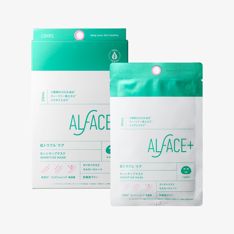 ALFACE Sensitive Mask, 4 Pieces, Skin Trouble Care, Smooth Mask,
