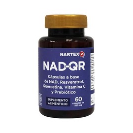 NTX by Nartex NAD Resveratrol 200 mg, Quercetina y Vitamina C – Suplemento Alimenticio en Cápsulas – 60 Cápsulas | 30 Días – Apoyo a Energía y Bienest