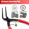 MFBJXC Snap Ring Pliers, 90 Degree Long Nose Pliers Internal