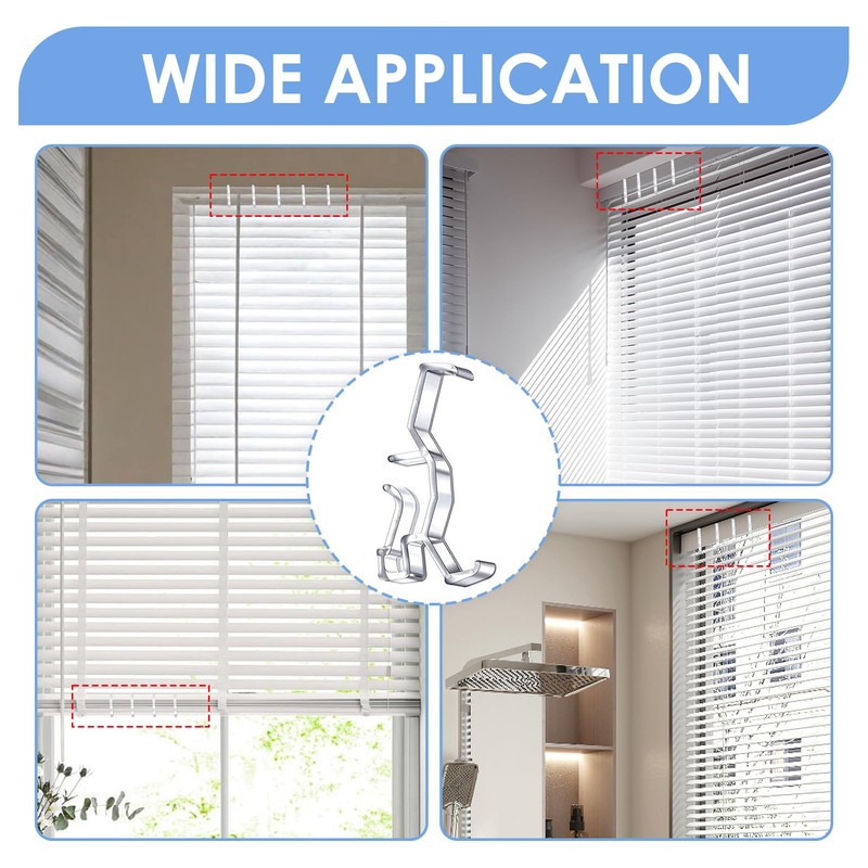 THKO 10pcs Valance Clips, Clear Window Valance Blind Clips Stable