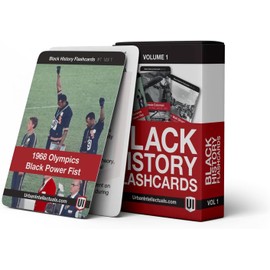 Urban Intellectuals Black History Flashcards - Volume 1 Famous Black Cultural Holiday Trivia Playing Cards Educational Activity for Adults Classroom