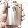 HipFlaskPlus 8oz Fortis Fortuna Adiuvat Stainless Steel Flask