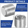 PATIKIL 5pcs 304 Stainless Steel Pipe Plug M10 x 1