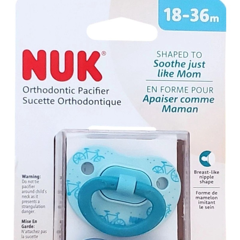 NUK Pacifier Orthodontic Silicone 18-36 Months 2 Pack BPA Free