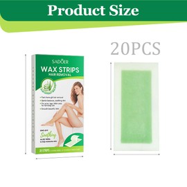 YUZNA 20 Stück Wachsstreifen Gesicht, Körper, Arme, Beine, Brust, Rücken, Bikini – für Frauen und Männer