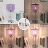 USB Bedside Crystal Lamp, 3 Way Dimmable Touch Nightstand Lamp