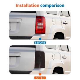 JeCar - Protector de luz trasera ahumada para Jeep Patriot 2011-2016