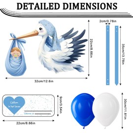 Rattling Stork Set for Birth Baby, Baby Birth Rattling Stork Set, Kazaigou Stork Birth for Outdoors, Rattling Stork for Birth Outdoor, Wooden Stork for Birth, Stork Birth Stork for Outdoor Use