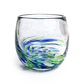 Kubakasaya Ryukyu Glass, Ryukyu Glass, Cold Tea Glass, Fluorite, Okinawa Souvenir, Love & Star Talglass, Green Ocean, Blue x Green, Luminous, Luminous