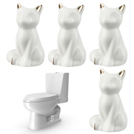 QIYUDA 4PCS Toilet Bolt Covers Decorative, Avoid Rusting Ceramic Toilet Bowl Bottom Knob Extra Tall Screw Caps