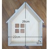 Chirpy & Goose House Shaped Wooden Wall Shelf, 22cm x