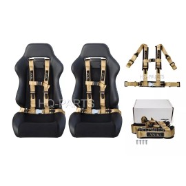 Aniki Dynamics 2 X ANIKI KHAKI 4 POINT AIRCRAFT BUCKLE RACING SEAT BELT HARNESS FOR POLARIS UTV