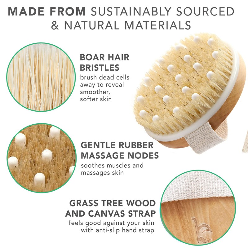 BEAUTY BY EARTH Dry Brushing Body Brush for Lymphatic Drainage