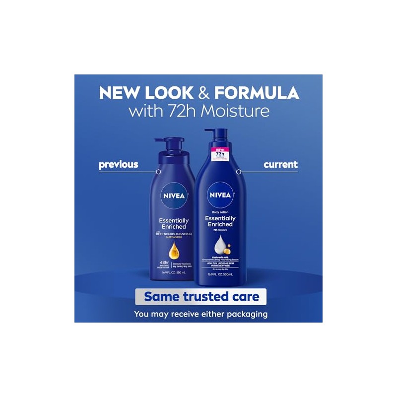 NIVEA Essentially Enriched Body Lotion, 16.9 Onzas
