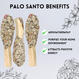 Soul Sticks 2 Pack Palo Santo Pops - Sacred Wood Incense Sticks for Cleansing, Meditation & Aromatherapy - Natural Scented Smudging Sticks with Herbs, Resin and Palo Santo Powder - (White Sage)