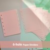 DY.2ten Dividers for 6 Ring Binder, 1/6 Cut Tabs, A7
