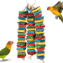 AQH Vogel-Papageien-Spielzeug, Papagei Karton Bunte Ziegel Spielzeug, Hängematte für Sittiche, Liebesvögel, Finken und andere kleine Haustiere