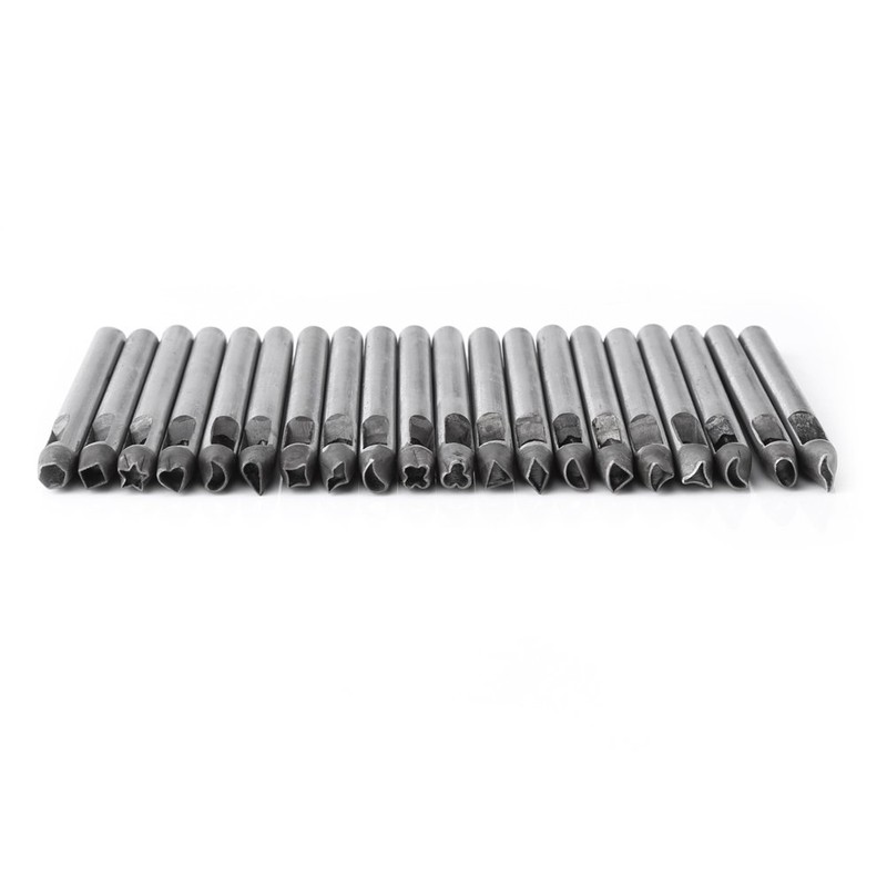 Hole Punch Tool, Asixx 20pcs /Set Leather Craft 5mm Carbon